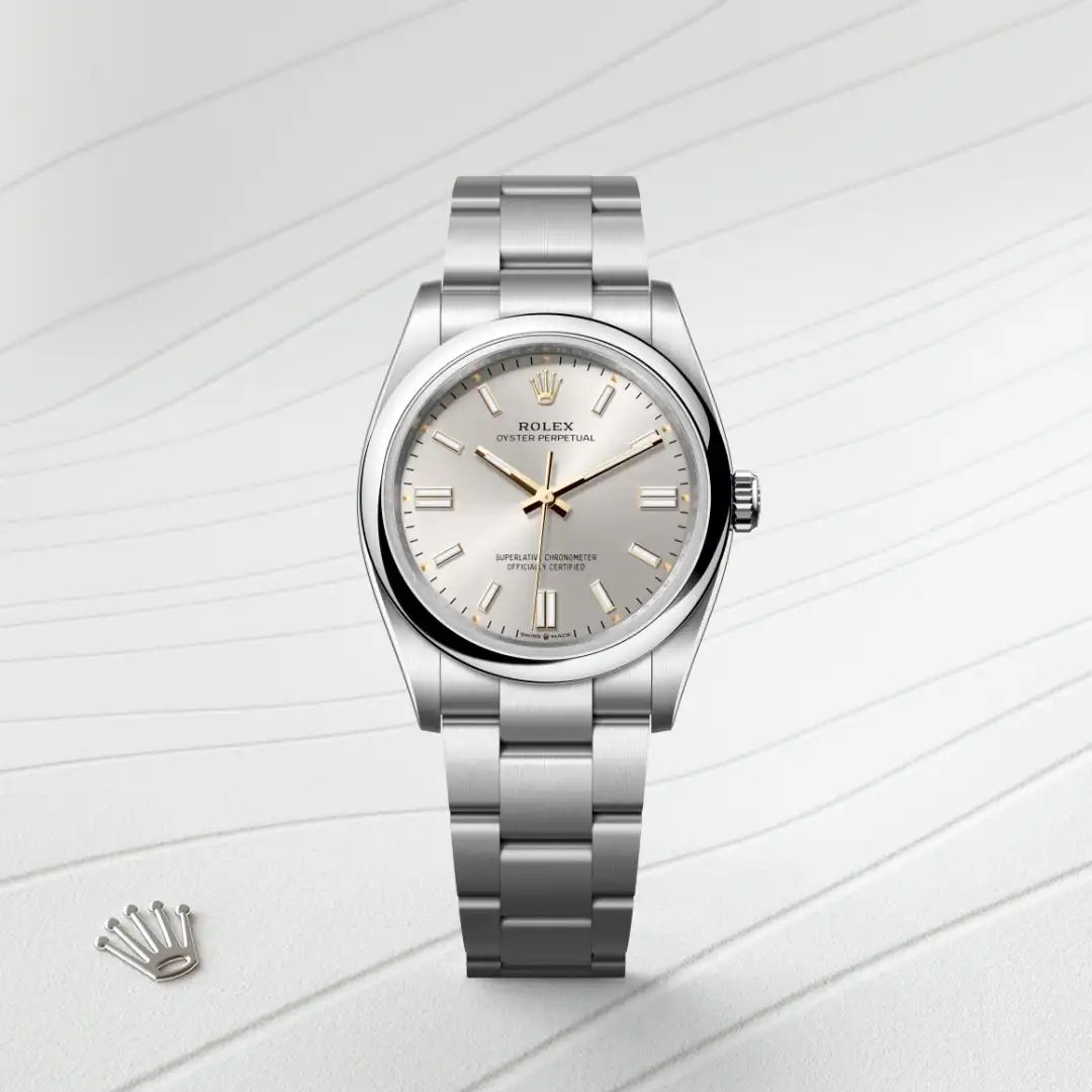 Rolex Oyster Perpetual 36 in Acciaio Oystersteelcon “Pavé madreperla farfalle”, lunetta Bombata, bracciale Acciaio Oystersteel