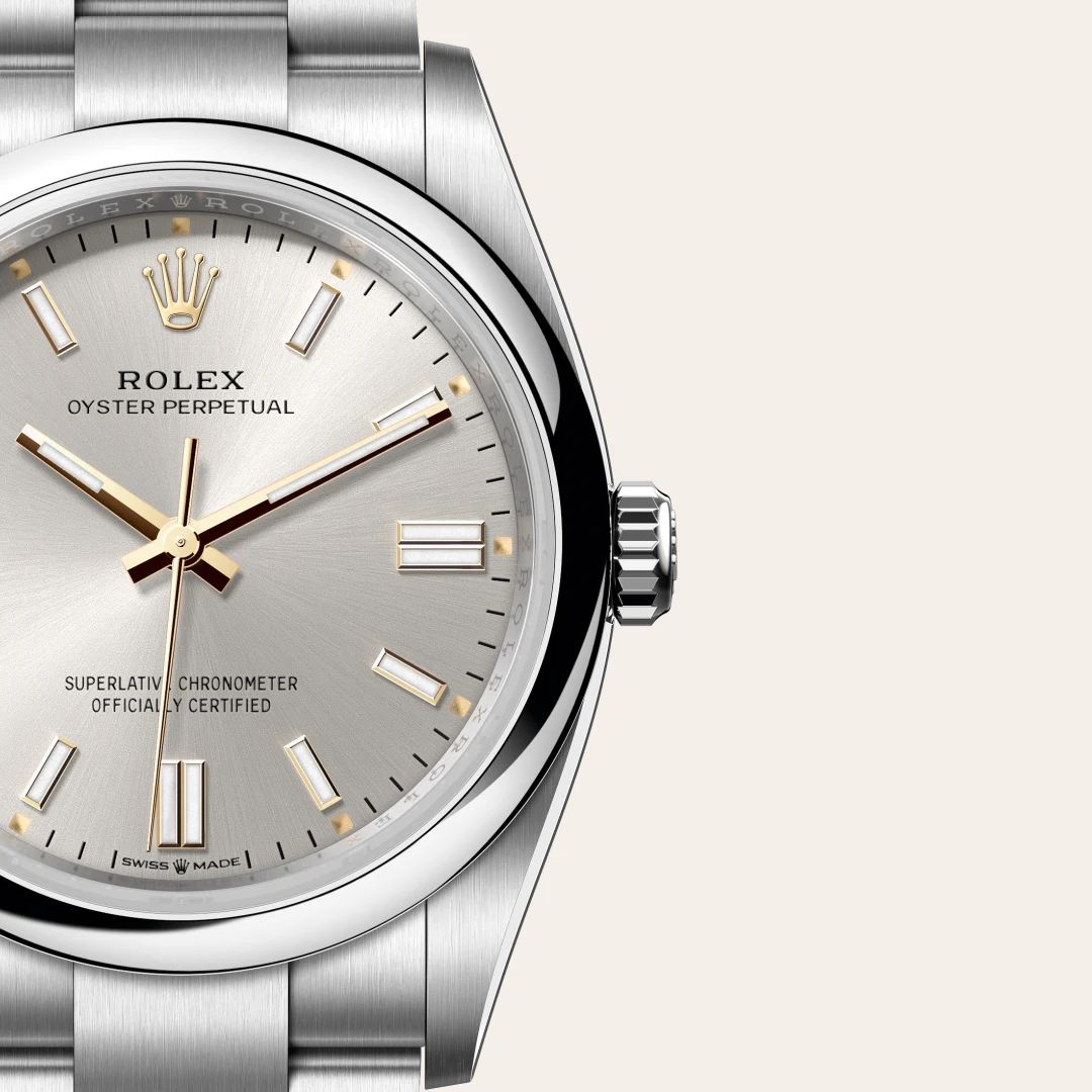 Rolex Oyster Perpetual 36 in Acciaio Oystersteelcon “Pavé madreperla farfalle”, lunetta Bombata, bracciale Acciaio Oystersteel