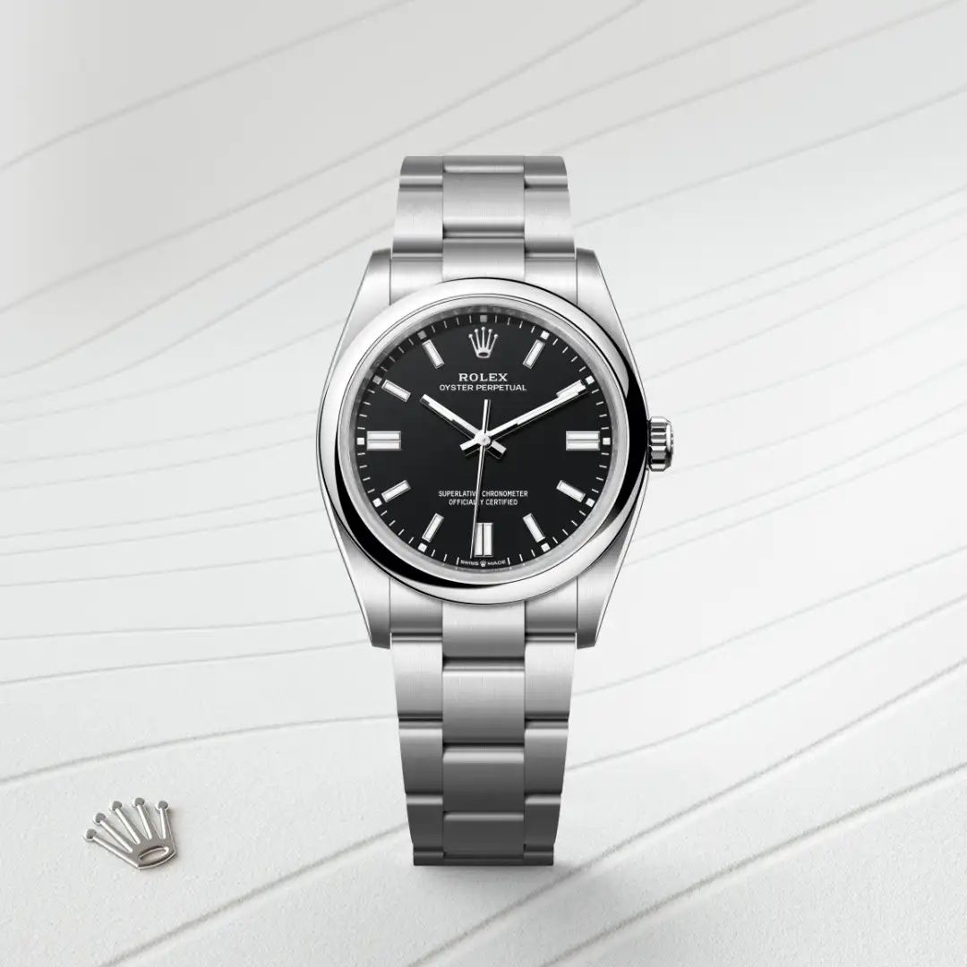 Rolex Oyster Perpetual 36 in Acciaio Oystersteelcon “Pavé madreperla farfalle”, lunetta Bombata, bracciale Acciaio Oystersteel