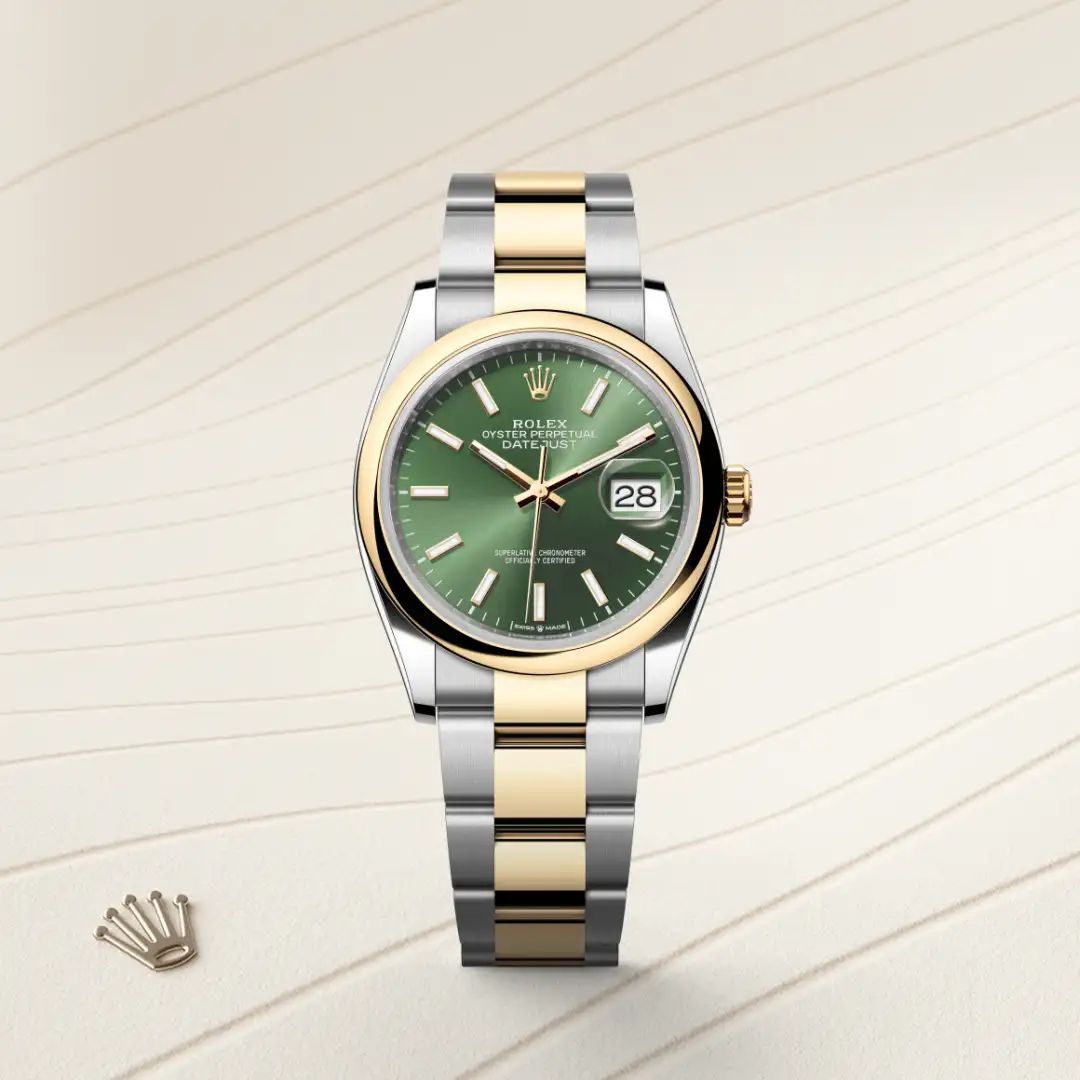Rolex Datejust 36 in Oystersteelcon “Butterfly mother-of-pearl pavé”, lunetta Domed, bracciale Oystersteel