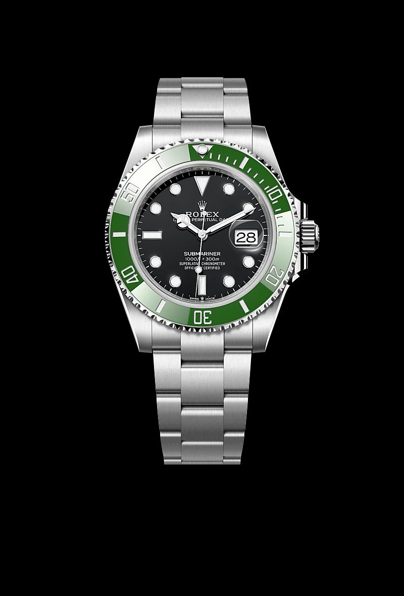 Rolex Submariner Date in Acciaio Oystersteelcon “Pavé madreperla farfalle”, lunetta Bombata, bracciale Acciaio Oystersteel