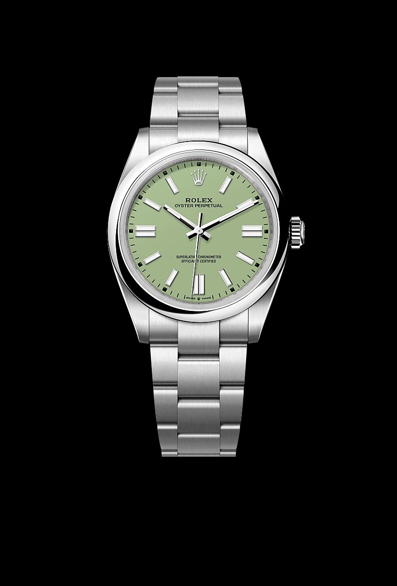 Rolex Oyster Perpetual 41 in Oystersteelcon “Butterfly mother-of-pearl pavé”, lunetta Domed, bracciale Oystersteel