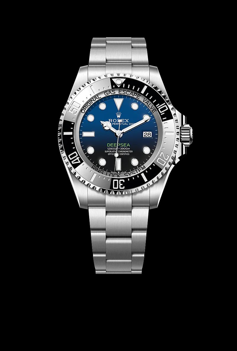 Rolex Rolex Deepsea in Acciaio Oystersteelcon “Pavé madreperla farfalle”, lunetta Bombata, bracciale Acciaio Oystersteel