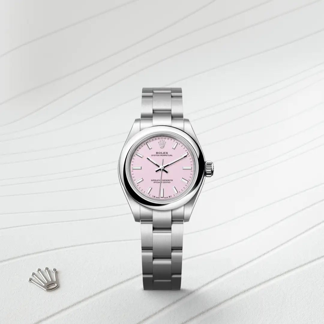 Rolex Oyster Perpetual 28 in Oystersteelcon “Butterfly mother-of-pearl pavé”, lunetta Domed, bracciale Oystersteel