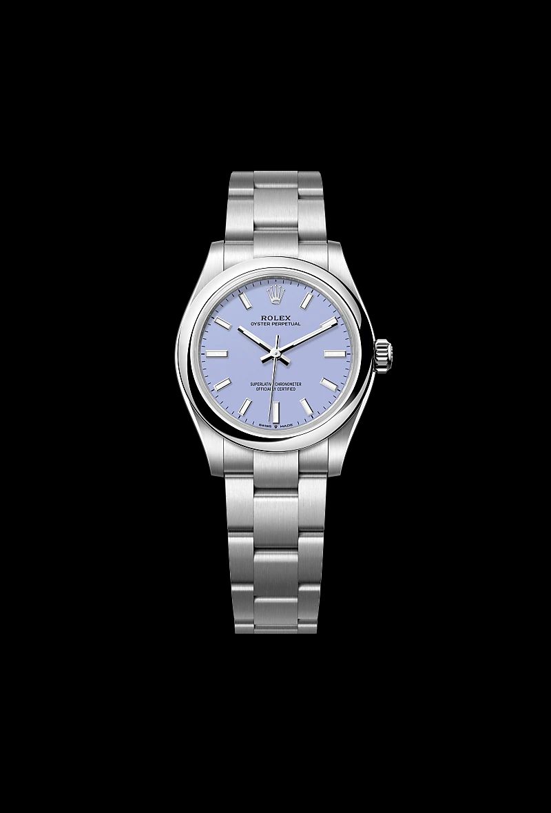 Rolex Oyster Perpetual 31 in Acciaio Oystersteelcon “Pavé madreperla farfalle”, lunetta Bombata, bracciale Acciaio Oystersteel