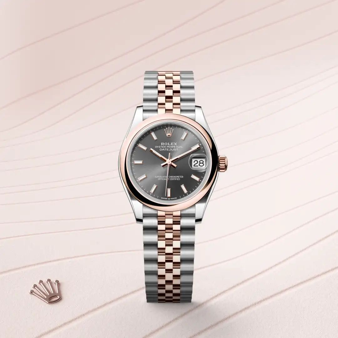 Rolex Datejust 31 in Acciaio Oystersteelcon “Pavé madreperla farfalle”, lunetta Bombata, bracciale Acciaio Oystersteel