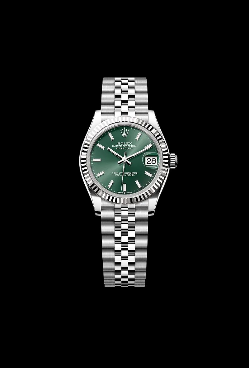 Rolex Datejust 31 in Acciaio Oystersteelcon “Pavé madreperla farfalle”, lunetta Bombata, bracciale Acciaio Oystersteel