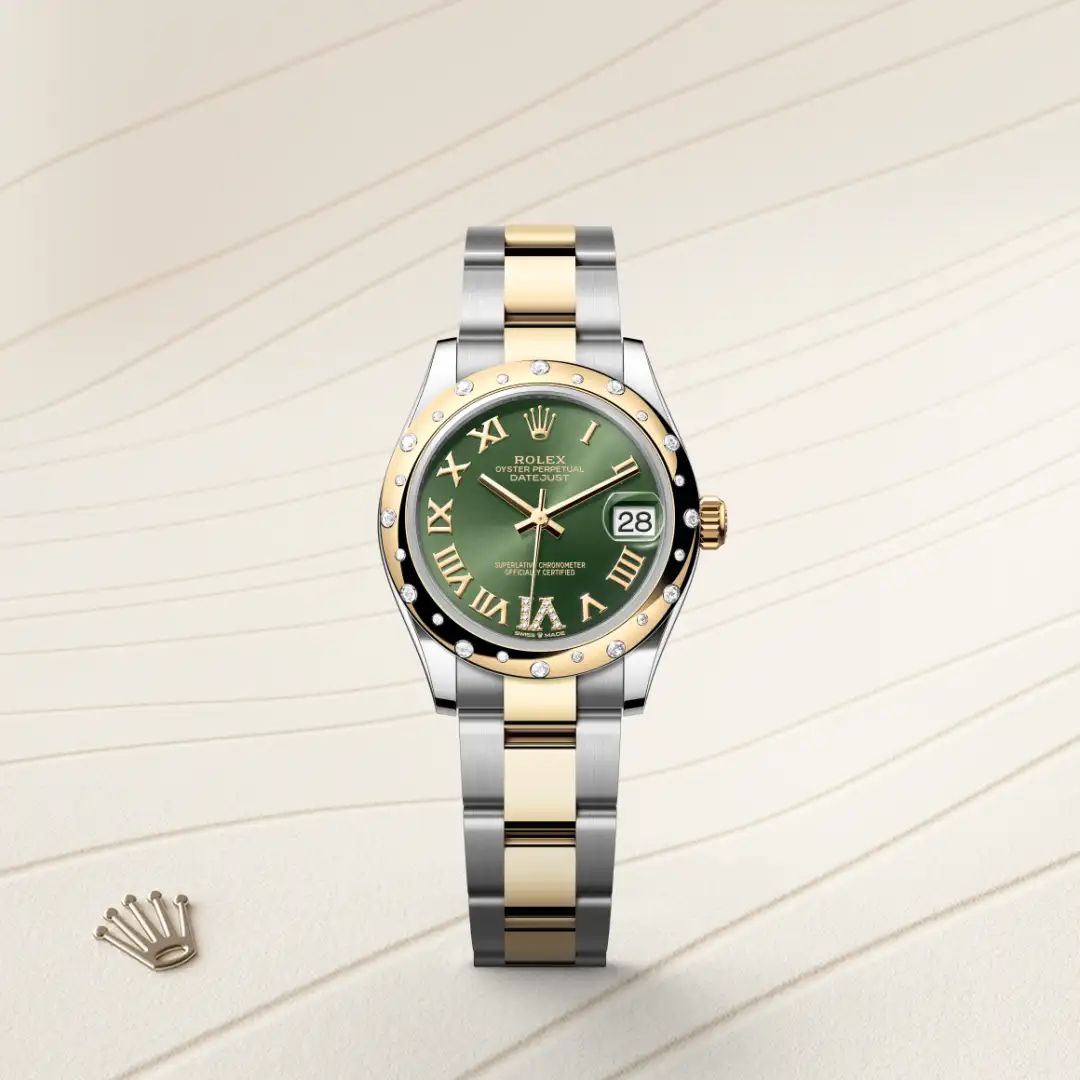 Rolex Datejust 31 in Acciaio Oystersteelcon “Pavé madreperla farfalle”, lunetta Bombata, bracciale Acciaio Oystersteel