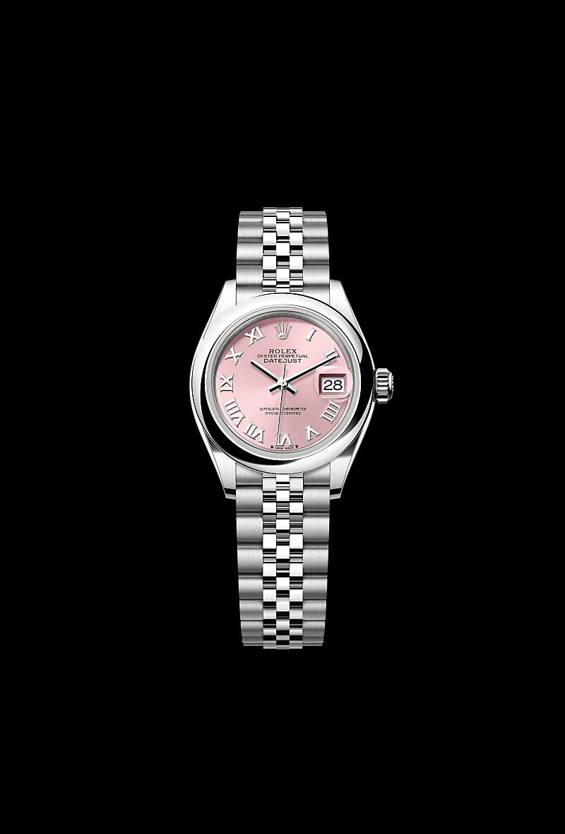 Rolex Lady-Datejust in Oystersteelcon “Butterfly mother-of-pearl pavé”, lunetta Domed, bracciale Oystersteel