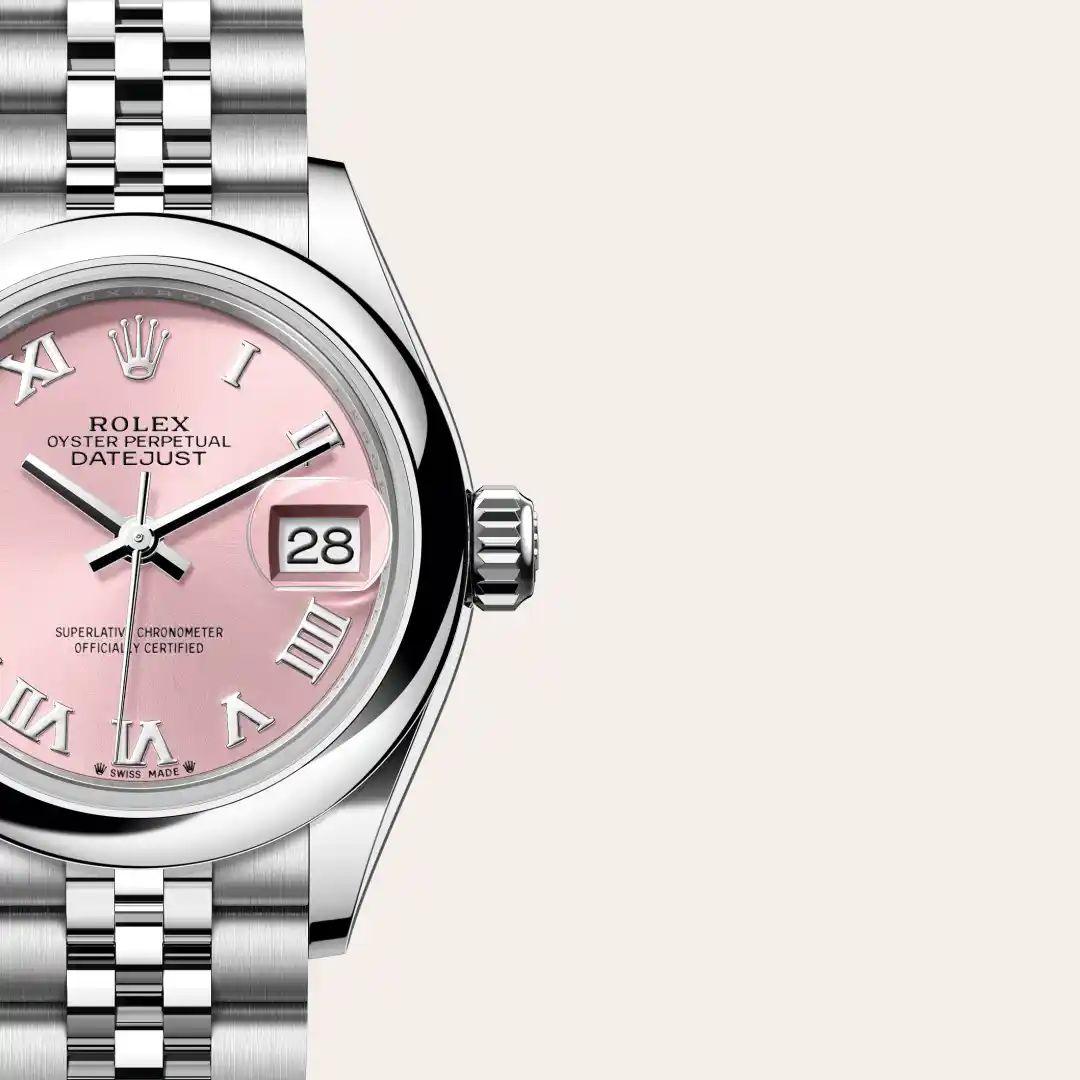 Rolex Lady-Datejust in Oystersteelcon “Butterfly mother-of-pearl pavé”, lunetta Domed, bracciale Oystersteel