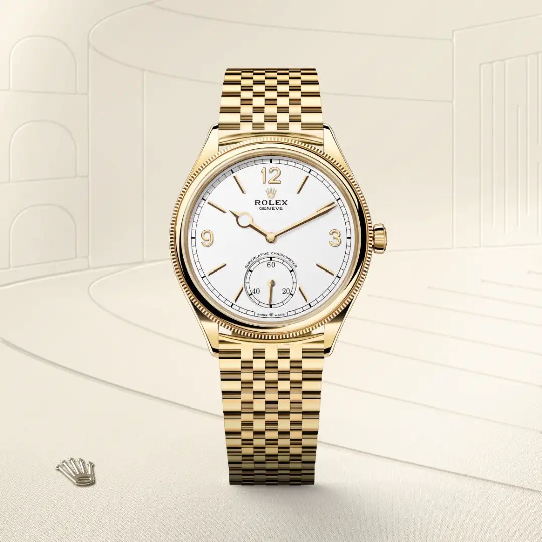 Rolex 1908 in Acciaio Oystersteelcon “Pavé madreperla farfalle”, lunetta Bombata, bracciale Acciaio Oystersteel