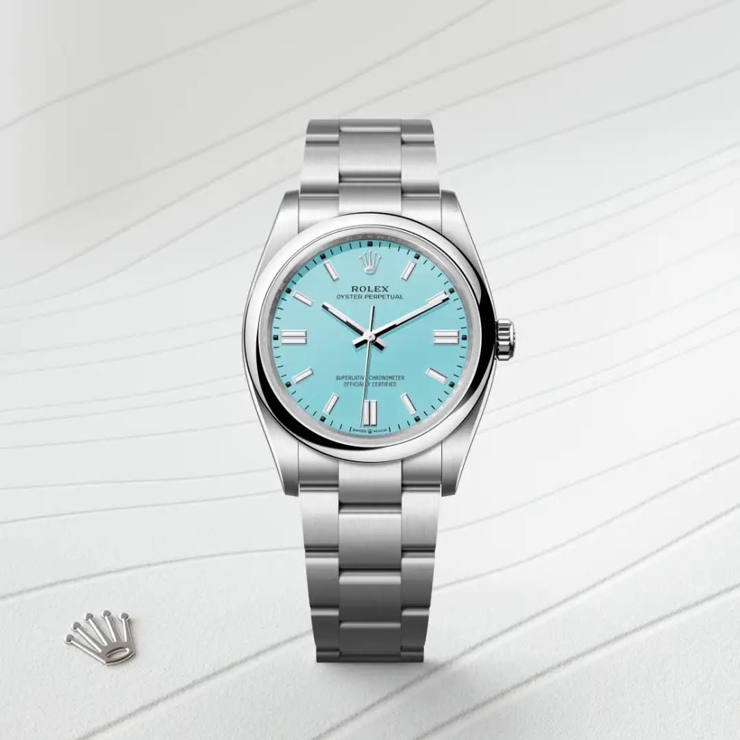 Rolex Oyster Perpetual 36 in Acciaio Oystersteelcon “Pavé madreperla farfalle”, lunetta Bombata, bracciale Acciaio Oystersteel