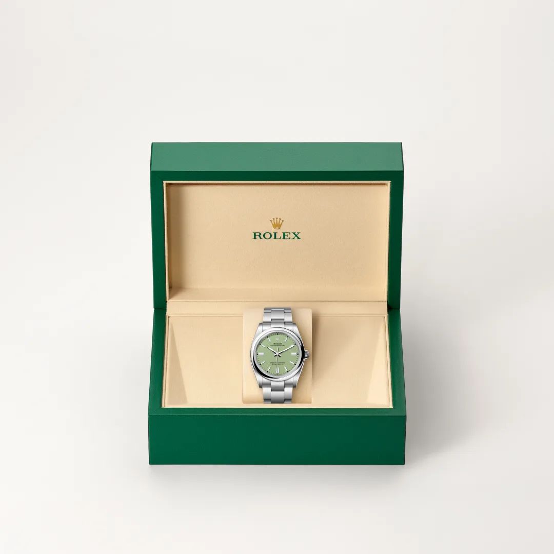 Rolex Oyster Perpetual 36 in Acciaio Oystersteelcon “Pavé madreperla farfalle”, lunetta Bombata, bracciale Acciaio Oystersteel