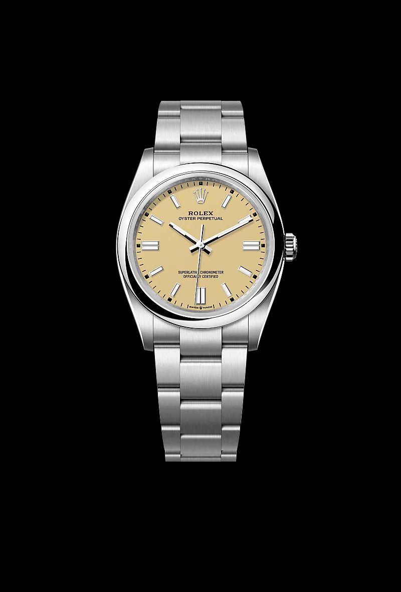 Rolex Oyster Perpetual 36 in Acciaio Oystersteelcon “Pavé madreperla farfalle”, lunetta Bombata, bracciale Acciaio Oystersteel