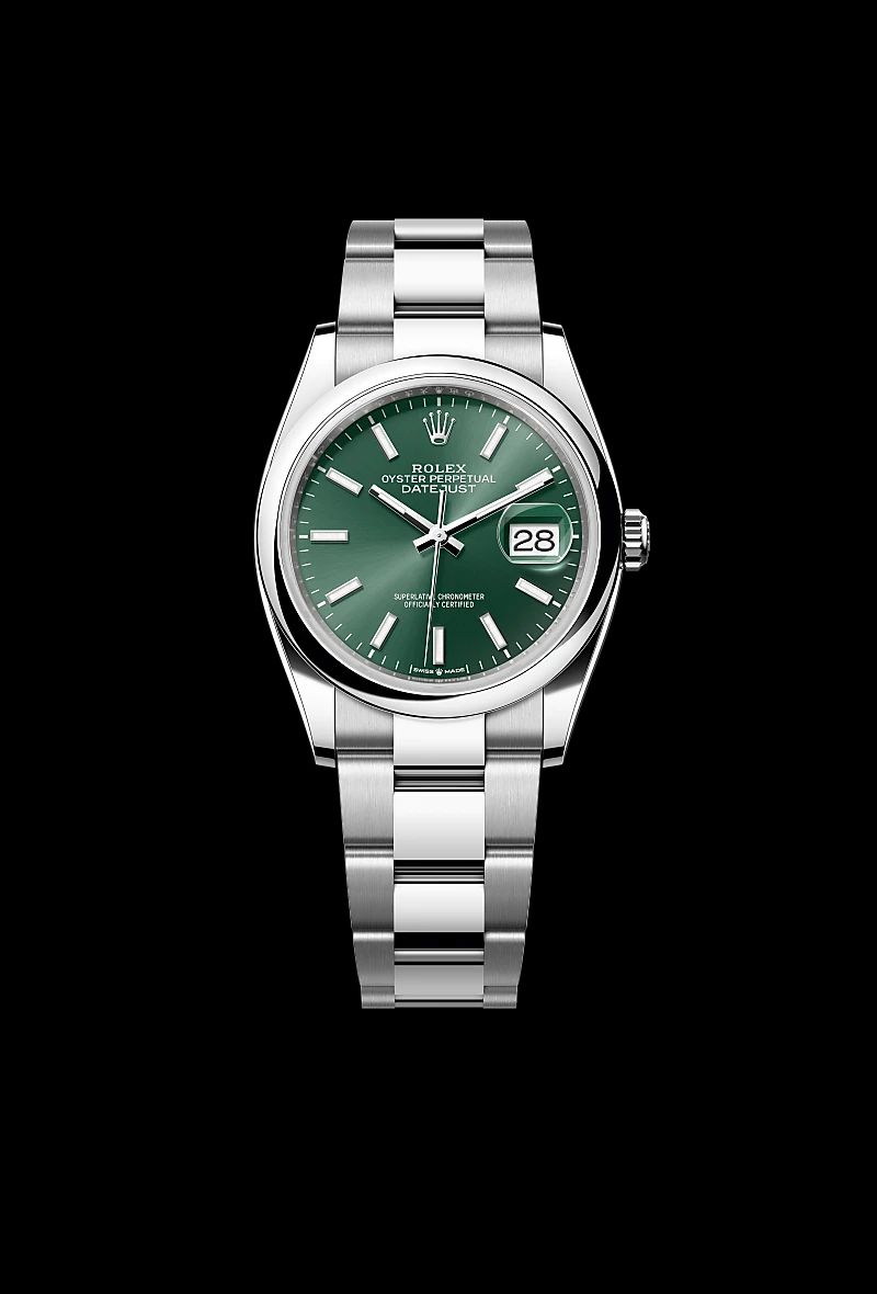 Rolex Datejust 36 in Acciaio Oystersteelcon “Pavé madreperla farfalle”, lunetta Bombata, bracciale Acciaio Oystersteel
