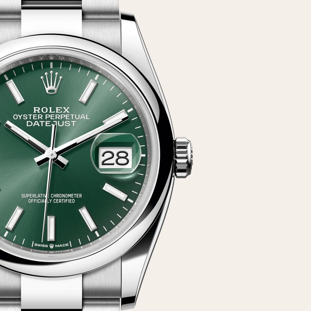 Rolex Datejust 36 in Acciaio Oystersteelcon “Pavé madreperla farfalle”, lunetta Bombata, bracciale Acciaio Oystersteel