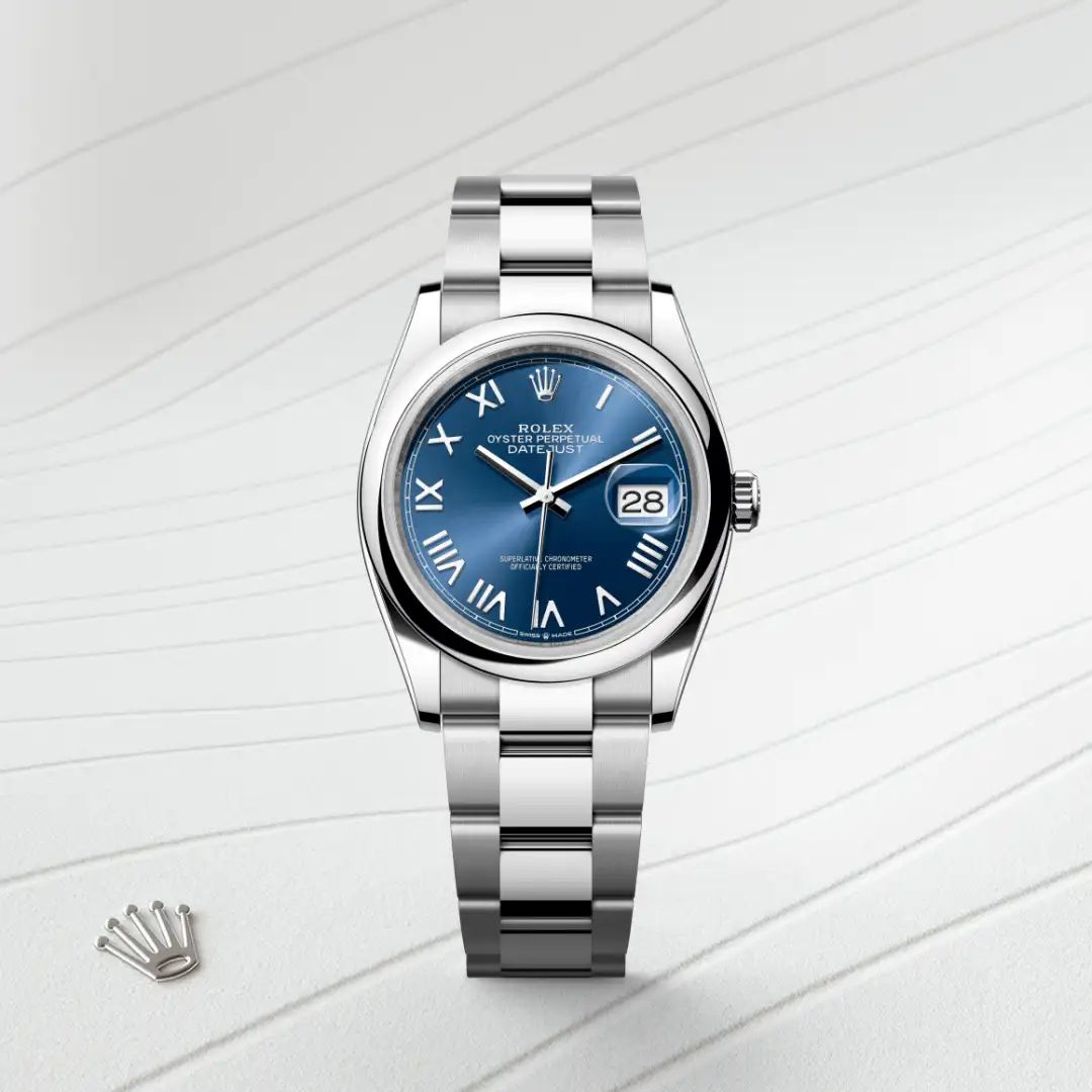 Rolex Datejust 36 in Acciaio Oystersteelcon “Pavé madreperla farfalle”, lunetta Bombata, bracciale Acciaio Oystersteel