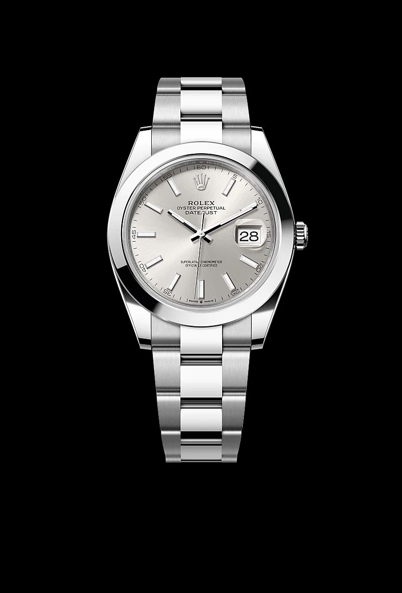Rolex Datejust 41 in Acciaio Oystersteelcon “Pavé madreperla farfalle”, lunetta Bombata, bracciale Acciaio Oystersteel