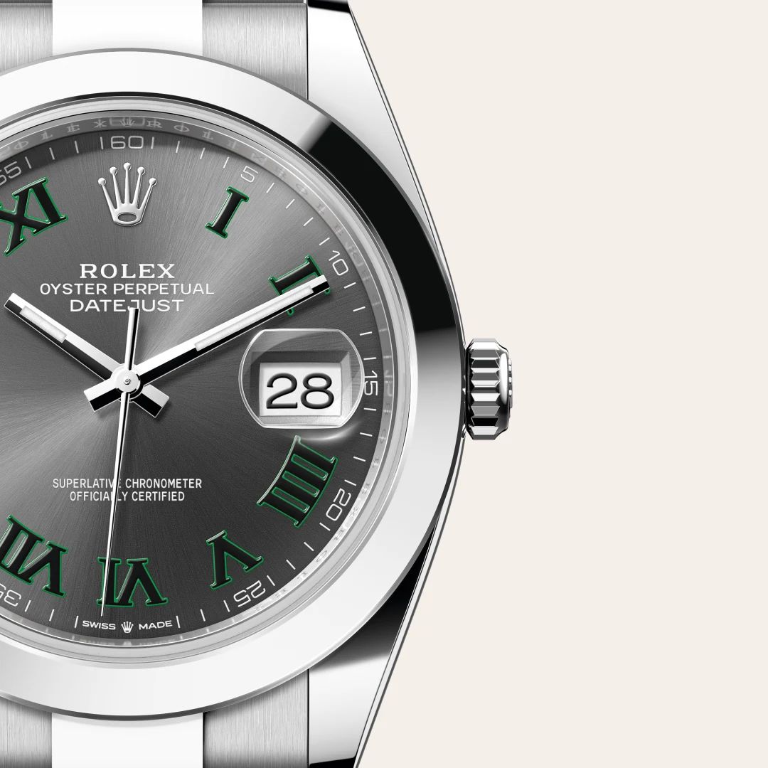 Rolex Datejust 41 in Oystersteelcon “Butterfly mother-of-pearl pavé”, lunetta Domed, bracciale Oystersteel