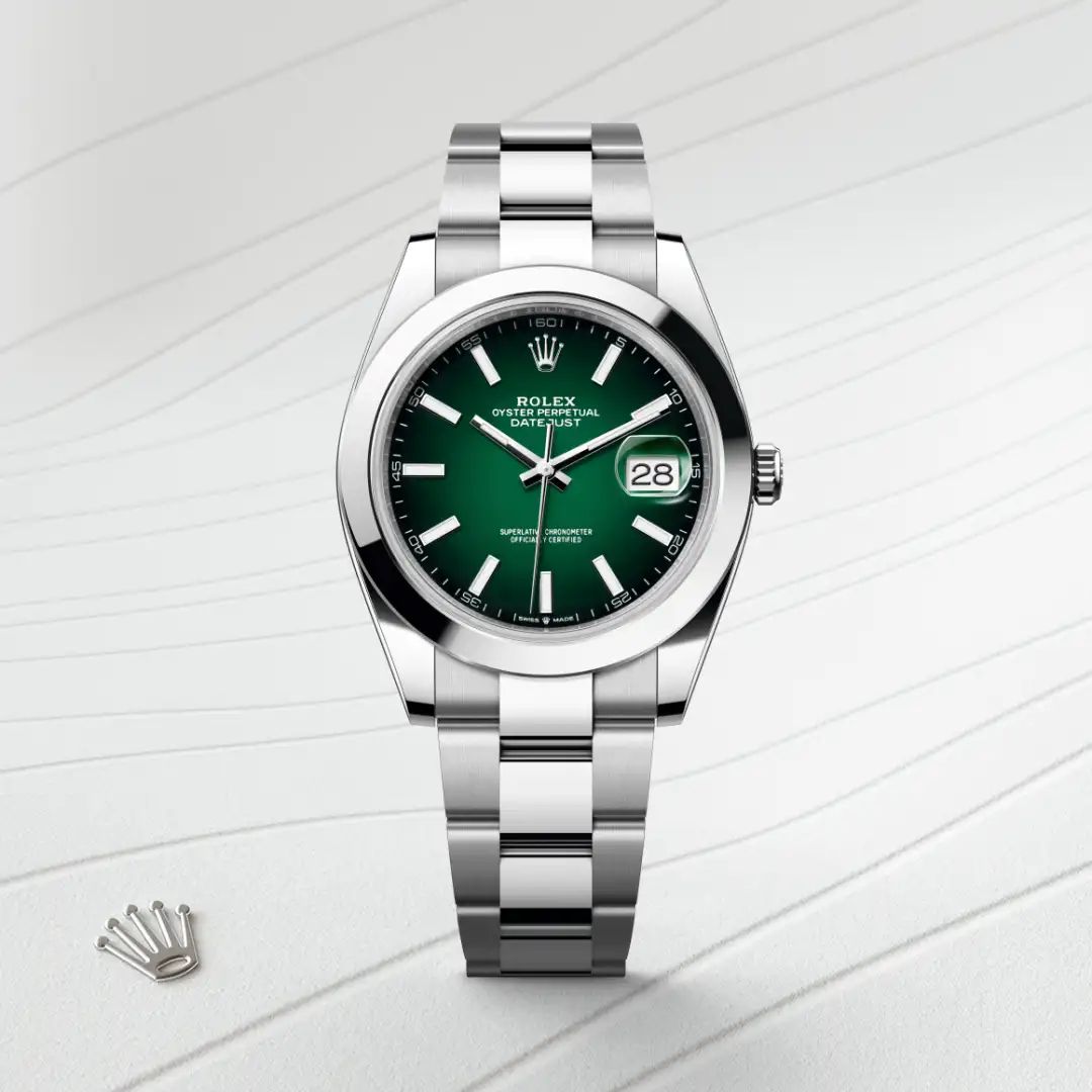 Rolex Datejust 41 in Oystersteelcon “Butterfly mother-of-pearl pavé”, lunetta Domed, bracciale Oystersteel