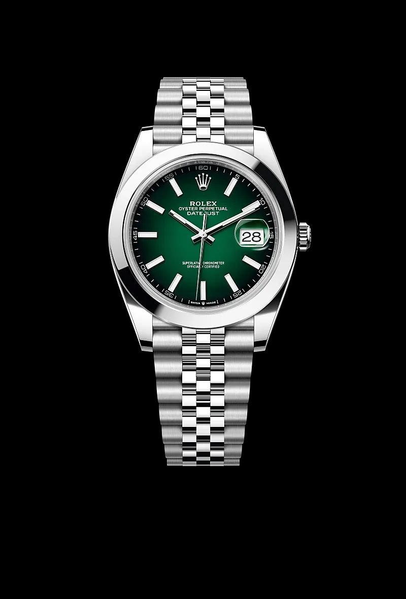 Rolex Datejust 41 in Oystersteelcon “Butterfly mother-of-pearl pavé”, lunetta Domed, bracciale Oystersteel