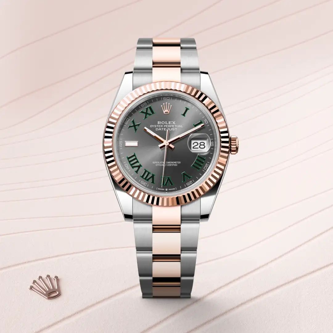 Rolex Datejust 41 in Acciaio Oystersteelcon “Pavé madreperla farfalle”, lunetta Bombata, bracciale Acciaio Oystersteel