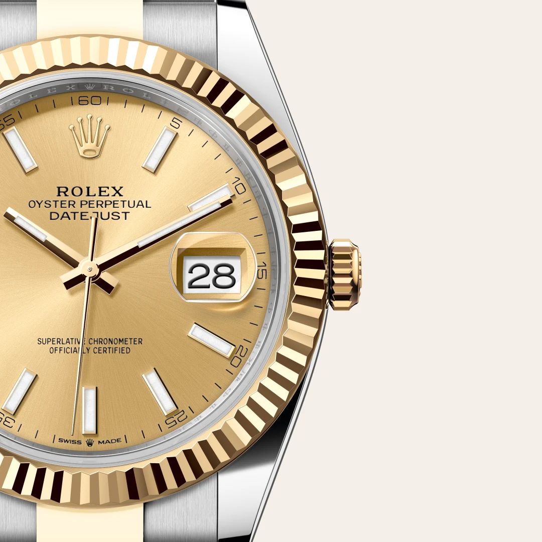 Rolex Datejust 41 in Oystersteelcon “Butterfly mother-of-pearl pavé”, lunetta Domed, bracciale Oystersteel