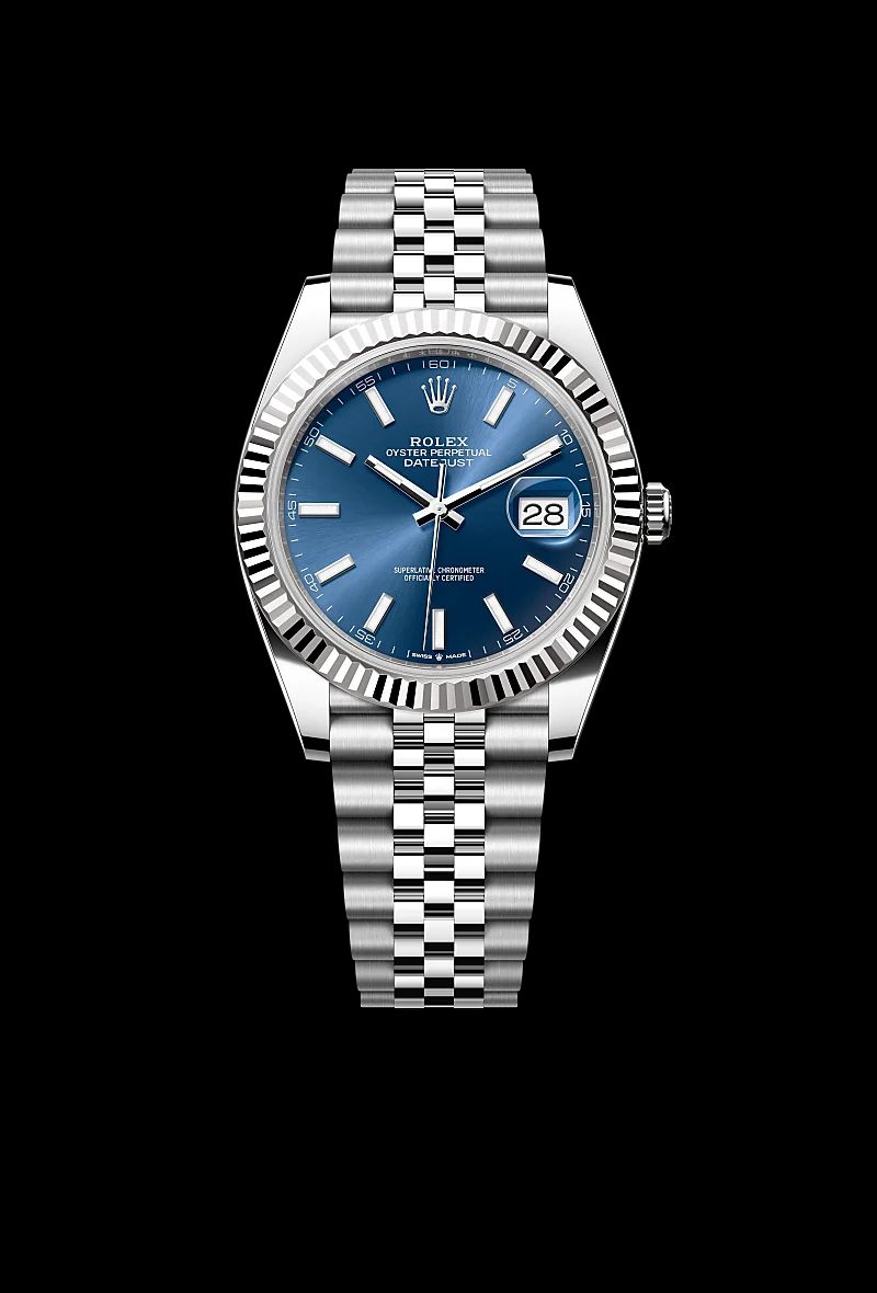 Rolex Datejust 41 in Oystersteelcon “Butterfly mother-of-pearl pavé”, lunetta Domed, bracciale Oystersteel