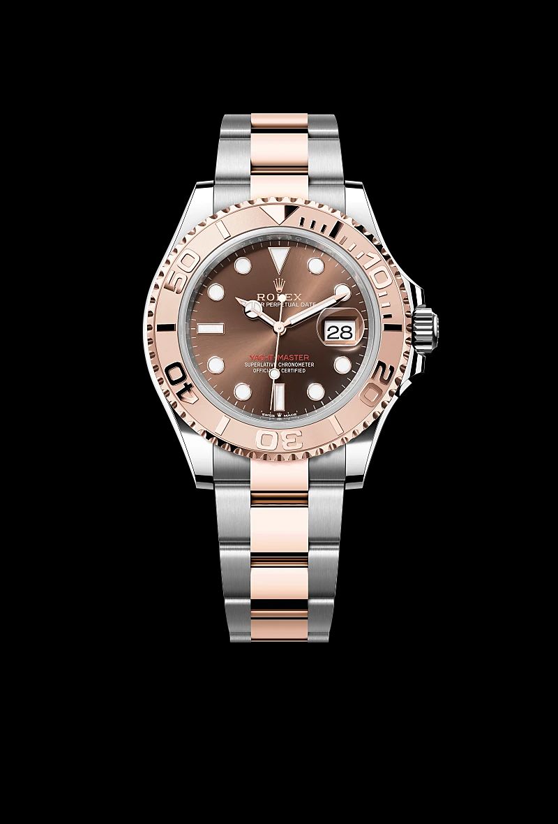 Rolex Yacht-Master 40 in Oystersteelcon “Butterfly mother-of-pearl pavé”, lunetta Domed, bracciale Oystersteel
