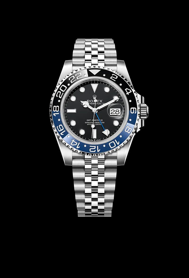 Rolex GMT-Master II in Acciaio Oystersteelcon “Pavé madreperla farfalle”, lunetta Bombata, bracciale Acciaio Oystersteel