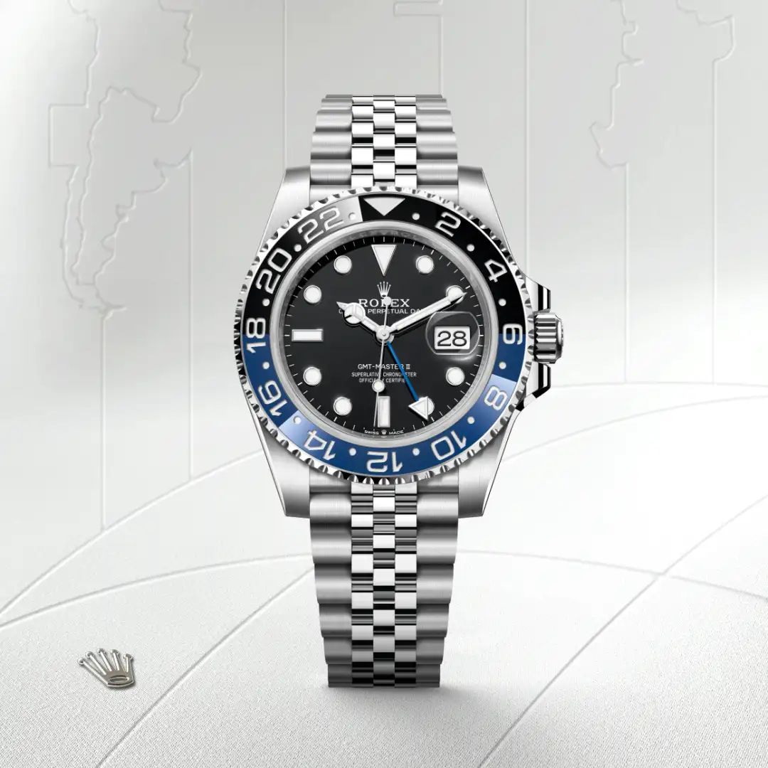 Rolex GMT-Master II in Acciaio Oystersteelcon “Pavé madreperla farfalle”, lunetta Bombata, bracciale Acciaio Oystersteel