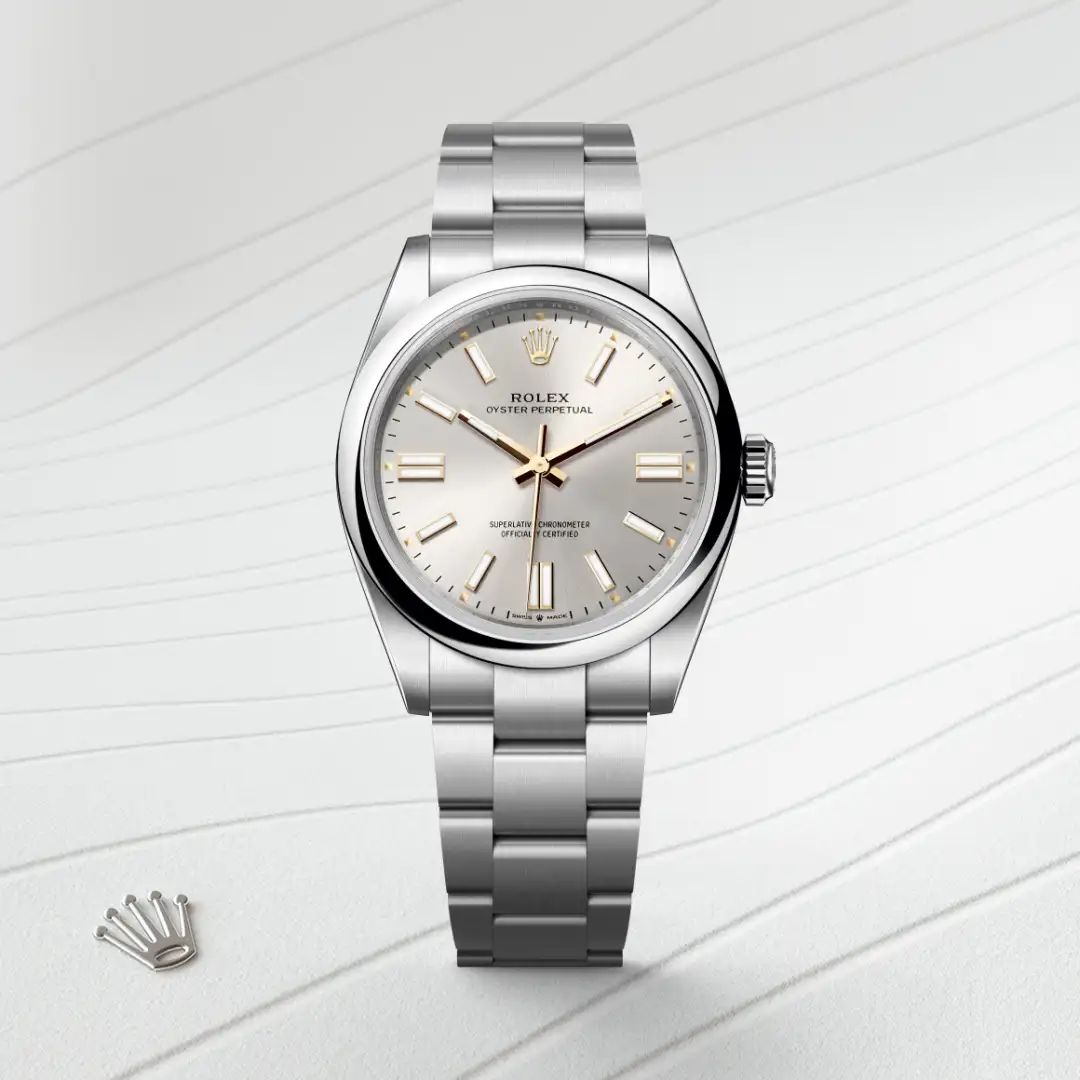 Rolex Oyster Perpetual 41 in Acciaio Oystersteelcon “Pavé madreperla farfalle”, lunetta Bombata, bracciale Acciaio Oystersteel