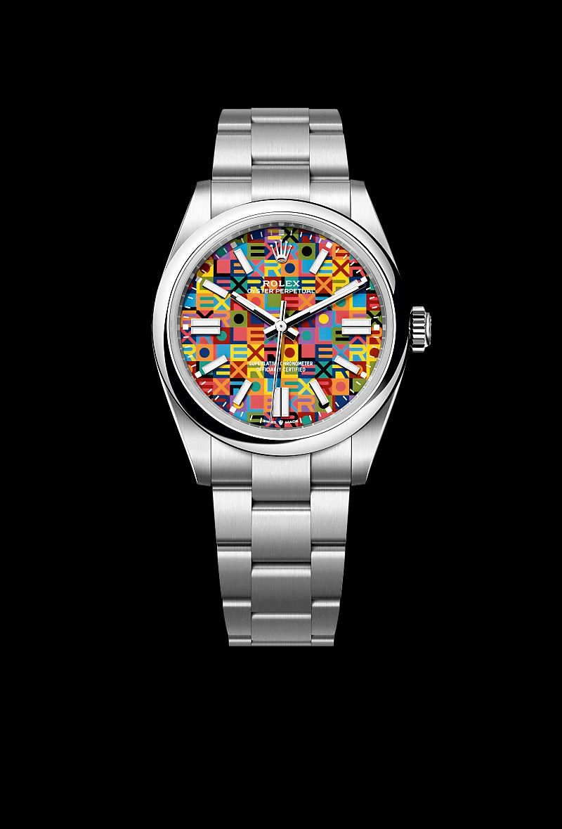 Rolex Oyster Perpetual 41 in Oystersteelcon “Butterfly mother-of-pearl pavé”, lunetta Domed, bracciale Oystersteel