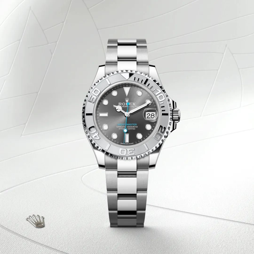Rolex Yacht-Master 37 in Acciaio Oystersteelcon “Pavé madreperla farfalle”, lunetta Bombata, bracciale Acciaio Oystersteel