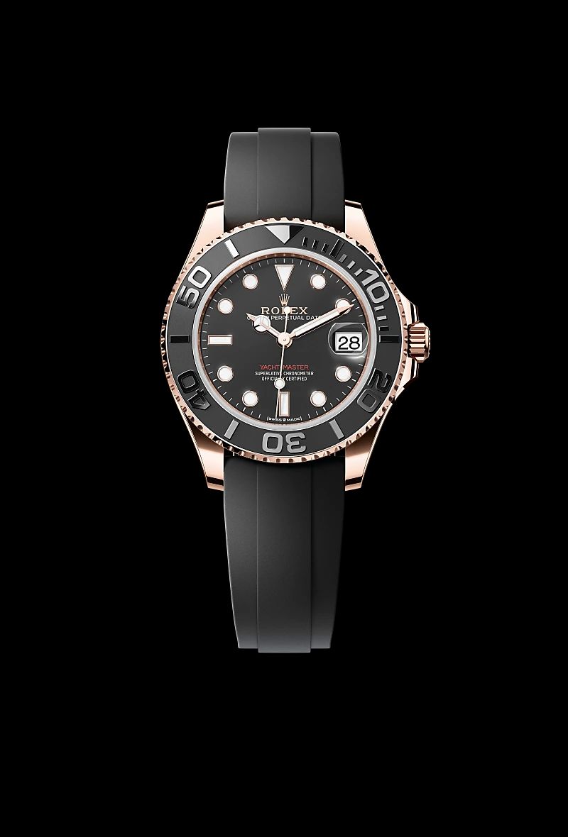 Rolex Yacht-Master 37 in Acciaio Oystersteelcon “Pavé madreperla farfalle”, lunetta Bombata, bracciale Acciaio Oystersteel