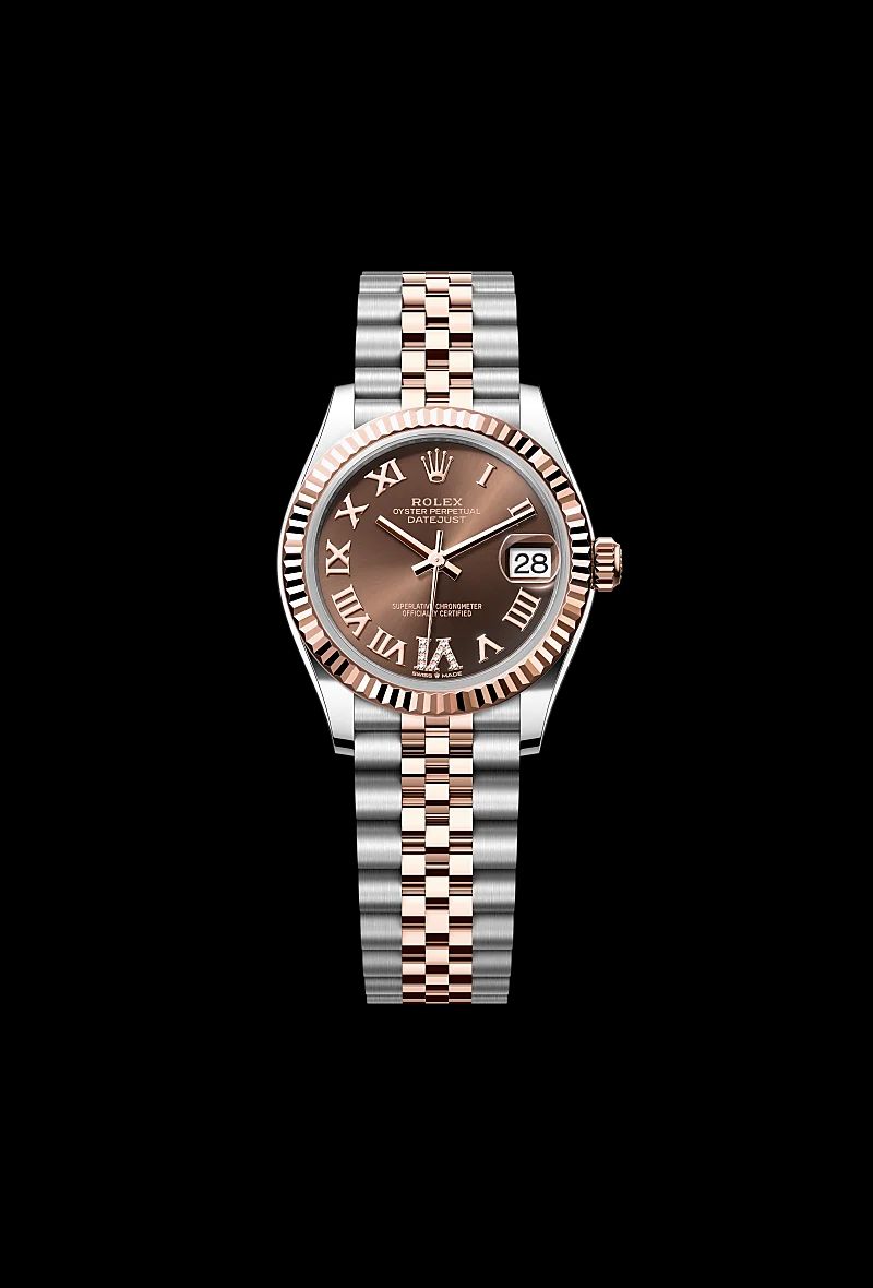 Rolex Datejust 31 in Acciaio Oystersteelcon “Pavé madreperla farfalle”, lunetta Bombata, bracciale Acciaio Oystersteel
