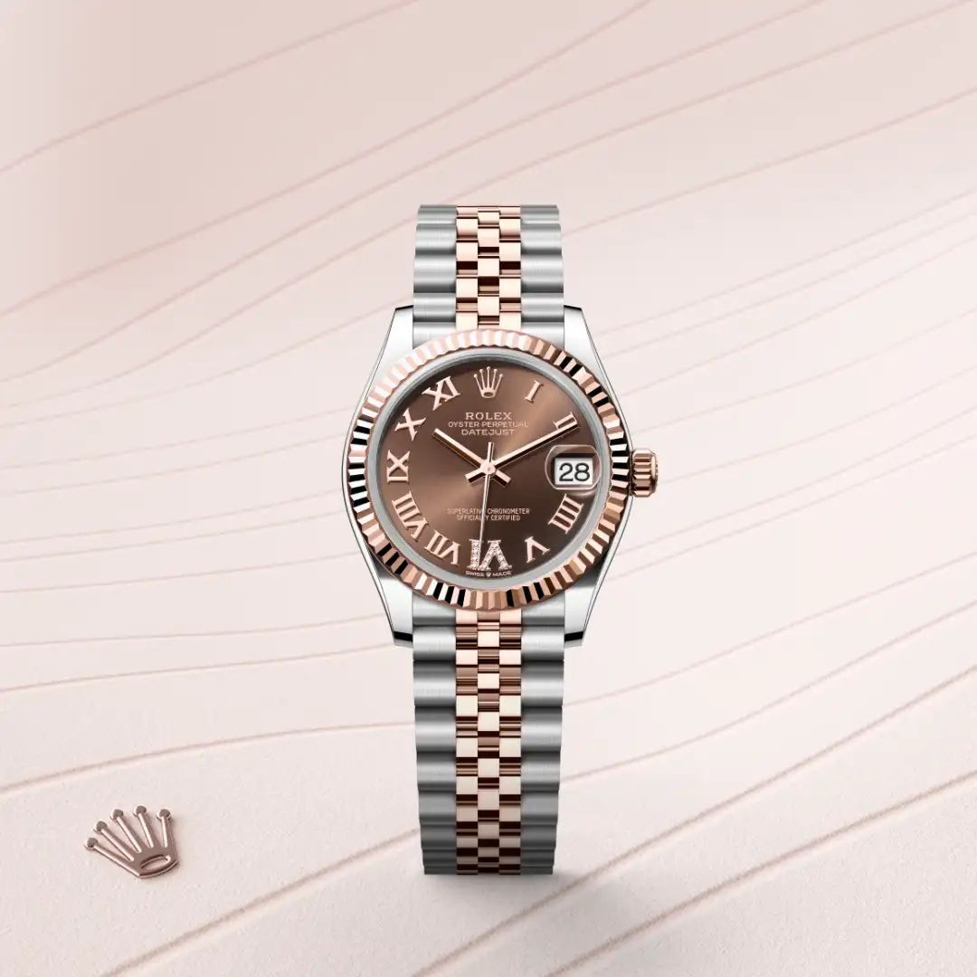 Rolex Datejust 31 in Acciaio Oystersteelcon “Pavé madreperla farfalle”, lunetta Bombata, bracciale Acciaio Oystersteel