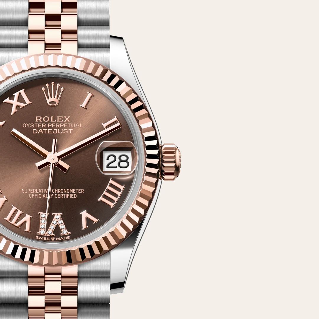 Rolex Datejust 31 in Acciaio Oystersteelcon “Pavé madreperla farfalle”, lunetta Bombata, bracciale Acciaio Oystersteel