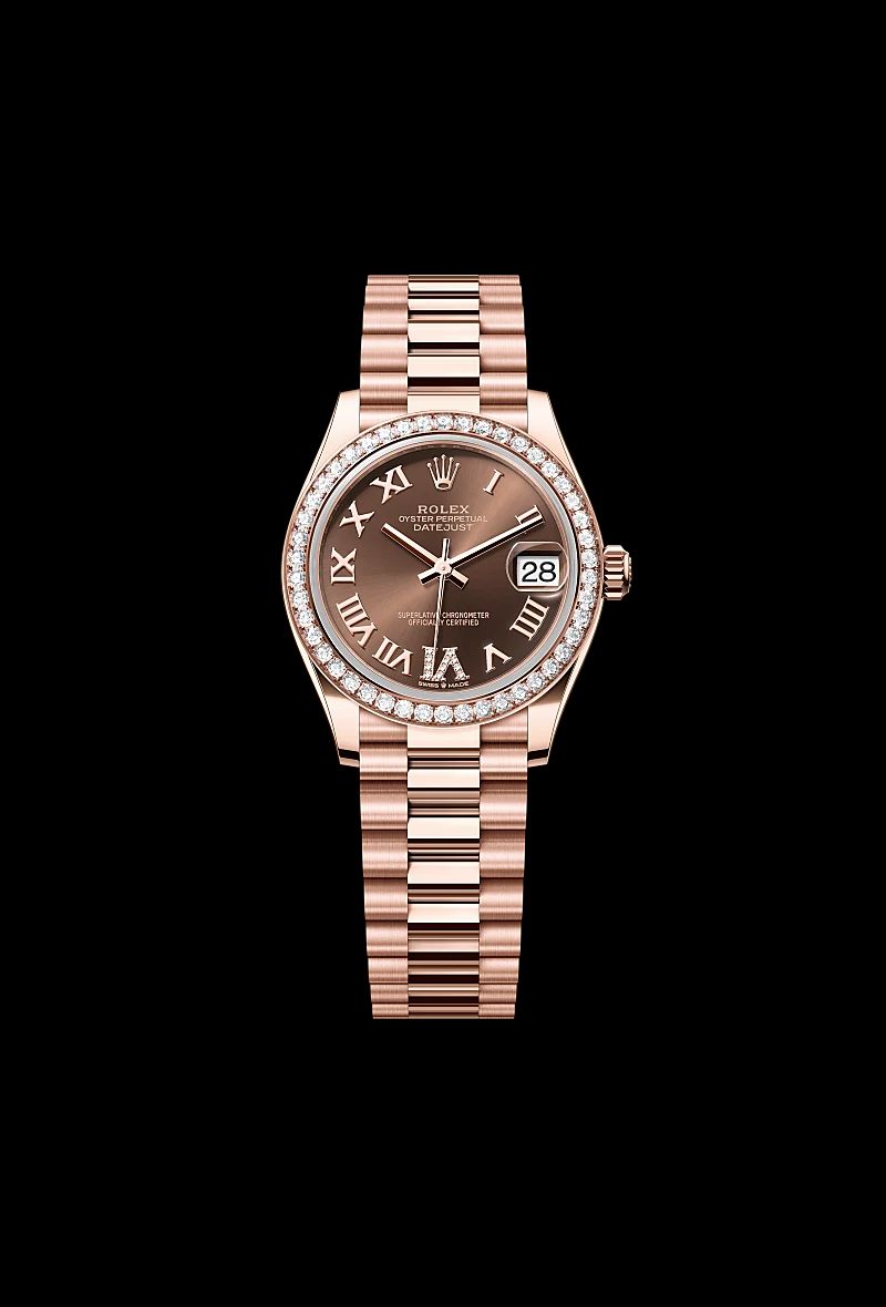 Rolex Datejust 31 in Acciaio Oystersteelcon “Pavé madreperla farfalle”, lunetta Bombata, bracciale Acciaio Oystersteel