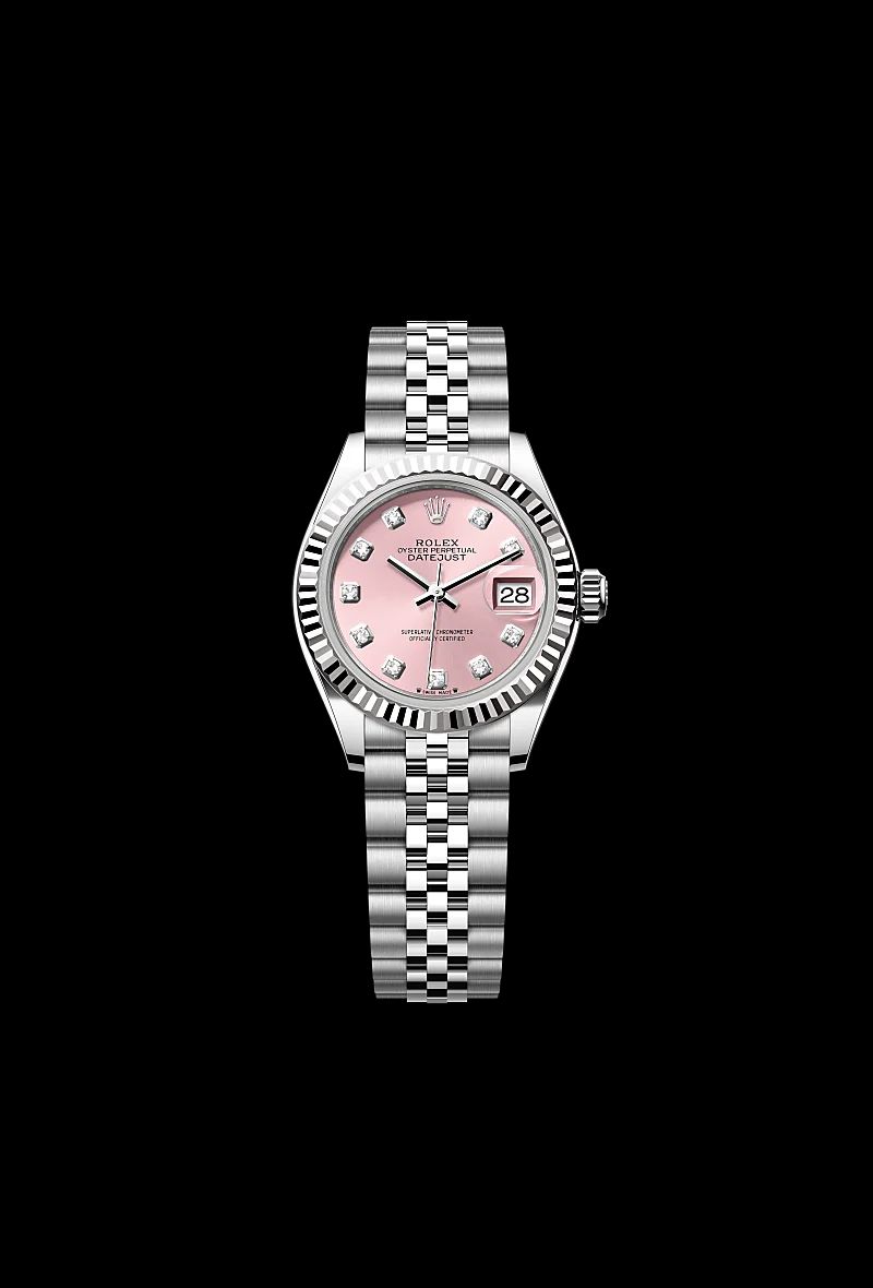 Rolex Lady-Datejust in Acciaio Oystersteelcon “Pavé madreperla farfalle”, lunetta Bombata, bracciale Acciaio Oystersteel
