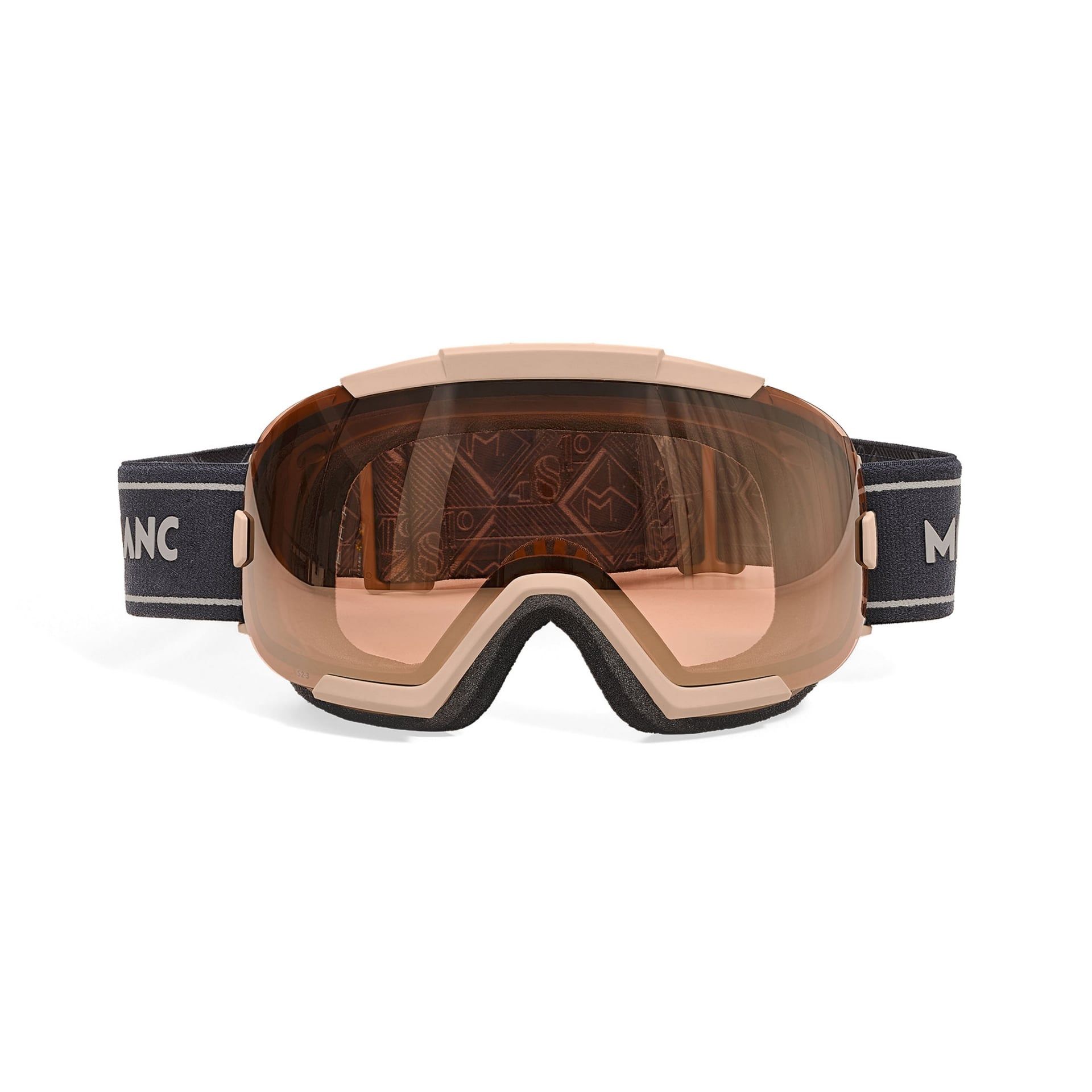 MONTBLANC Maschera da Sci Rettangolare con Montatura Iniettata Beige  137203