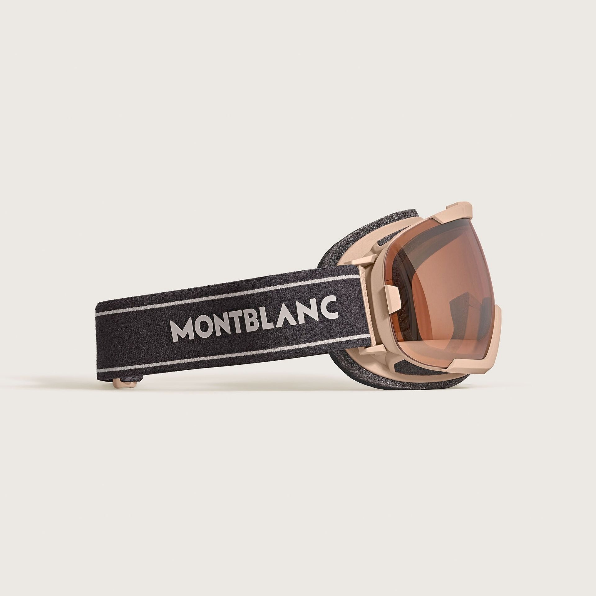 MONTBLANC Maschera da Sci Rettangolare con Montatura Iniettata Beige  137203