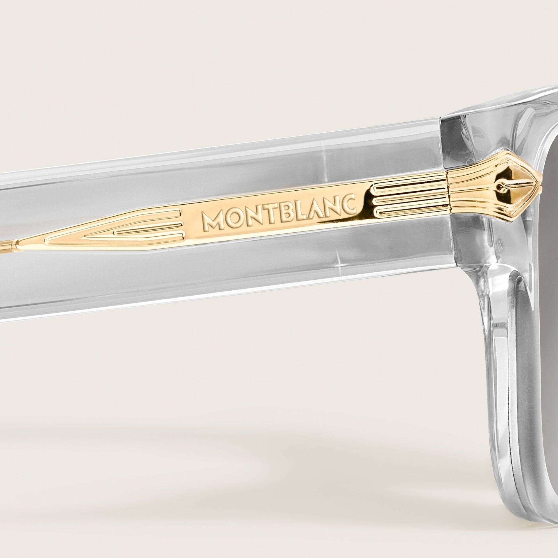 MONTBLANC Occhiali da Sole Quadrati con Montatura in Acetato Grigio  137188