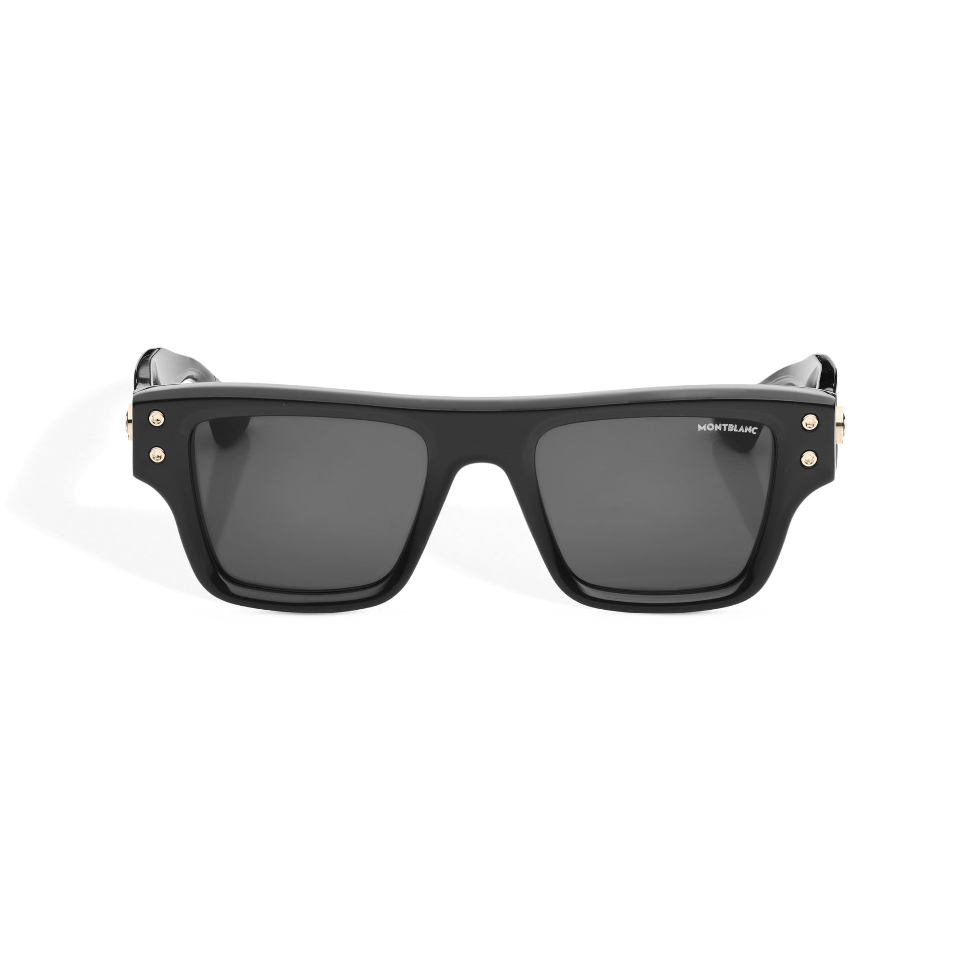 MONTBLANC Occhiali da Sole Rettangolari con Montatura in Acetato Nero  131226