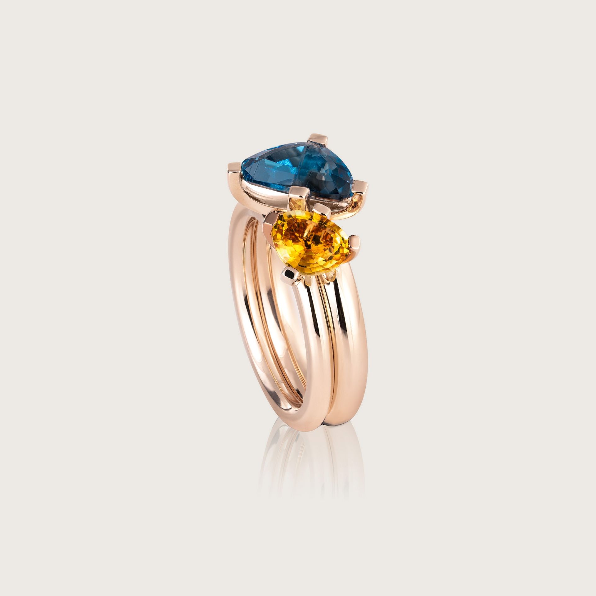 ASTRUA Anello Aquiloni, Oro Rosa, Topazio, Citrino  AQ15TLCIT.SXS
