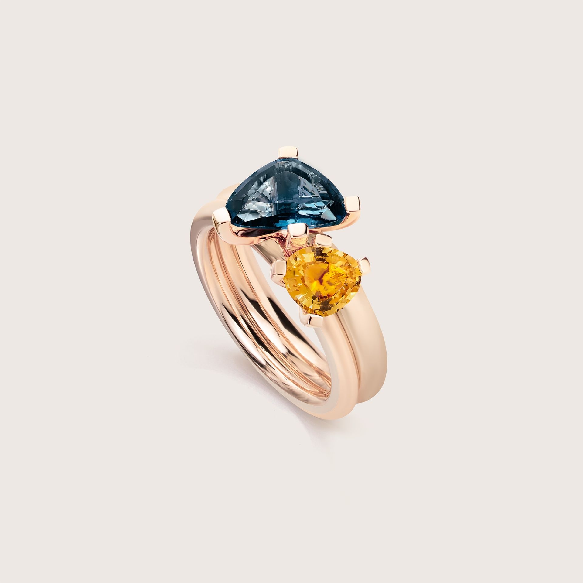 ASTRUA Anello Aquiloni, Oro Rosa, Topazio, Citrino  AQ15TLCIT.SXS