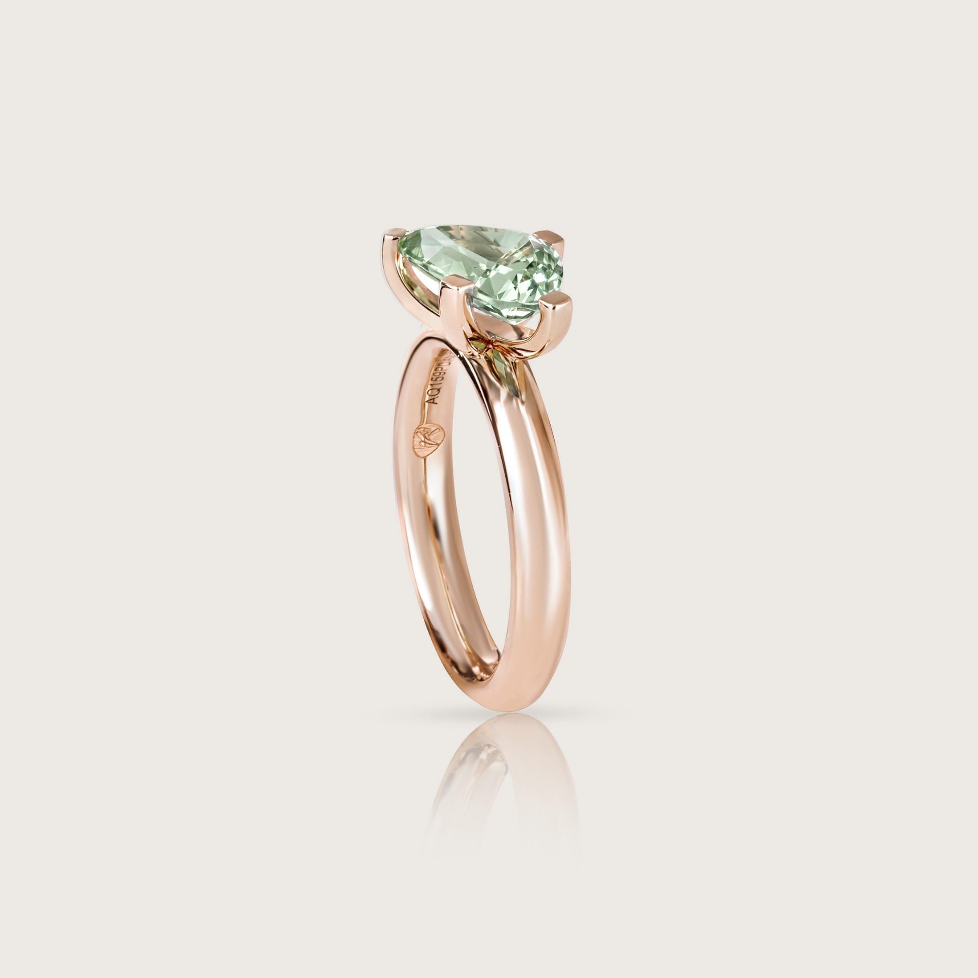 ASTRUA Anello Aquiloni, Oro Rosa, Prasiolite  AQ15PRA.S
