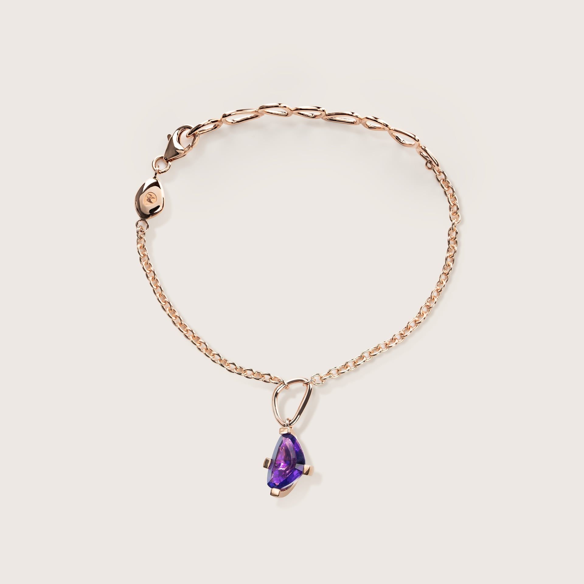 ASTRUA Bracciale Aquiloni, Oro Rosa, Ametista  AQ85AM-1