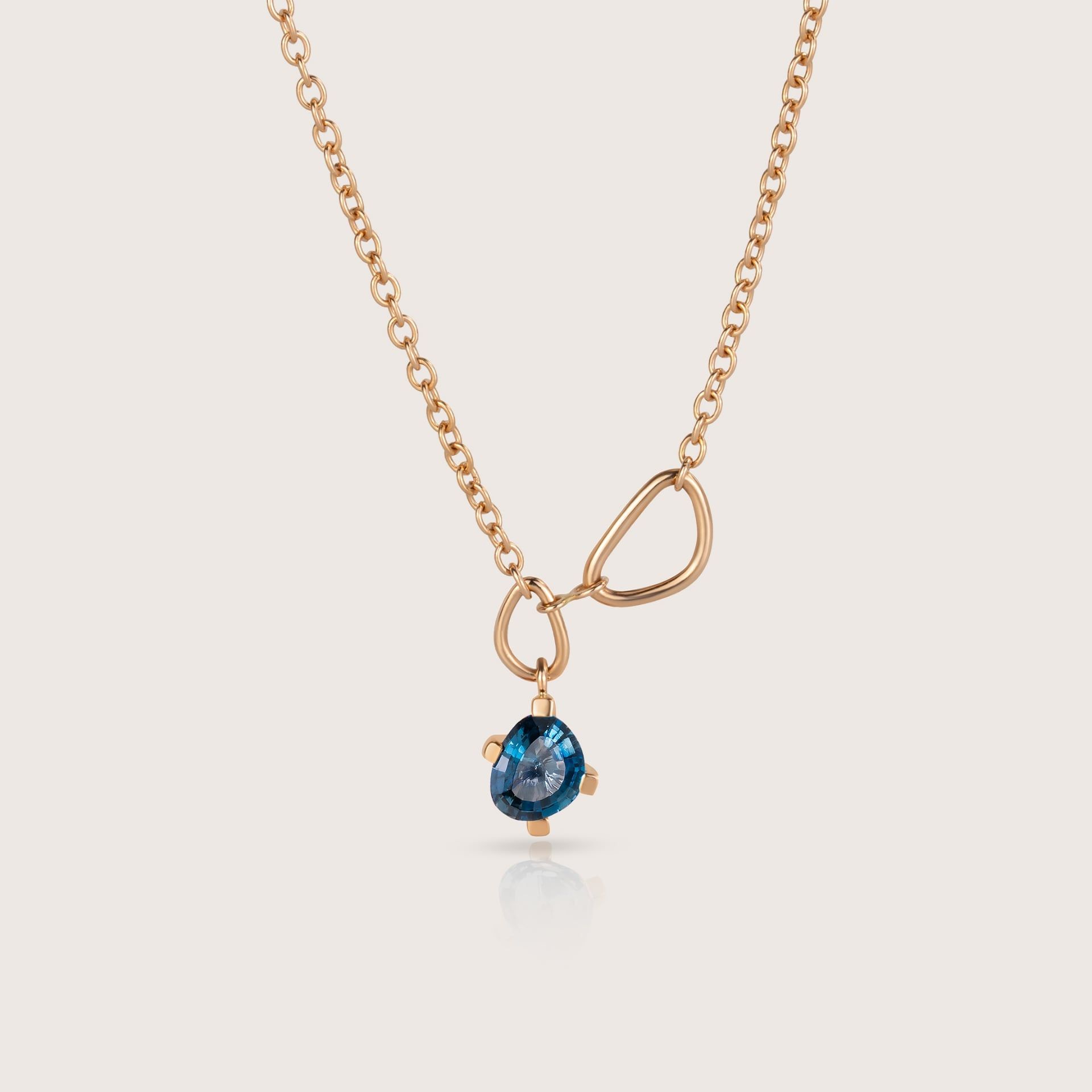 ASTRUA Collana Aquiloni, Oro Rosa, Topazio  AQ95-TL-1