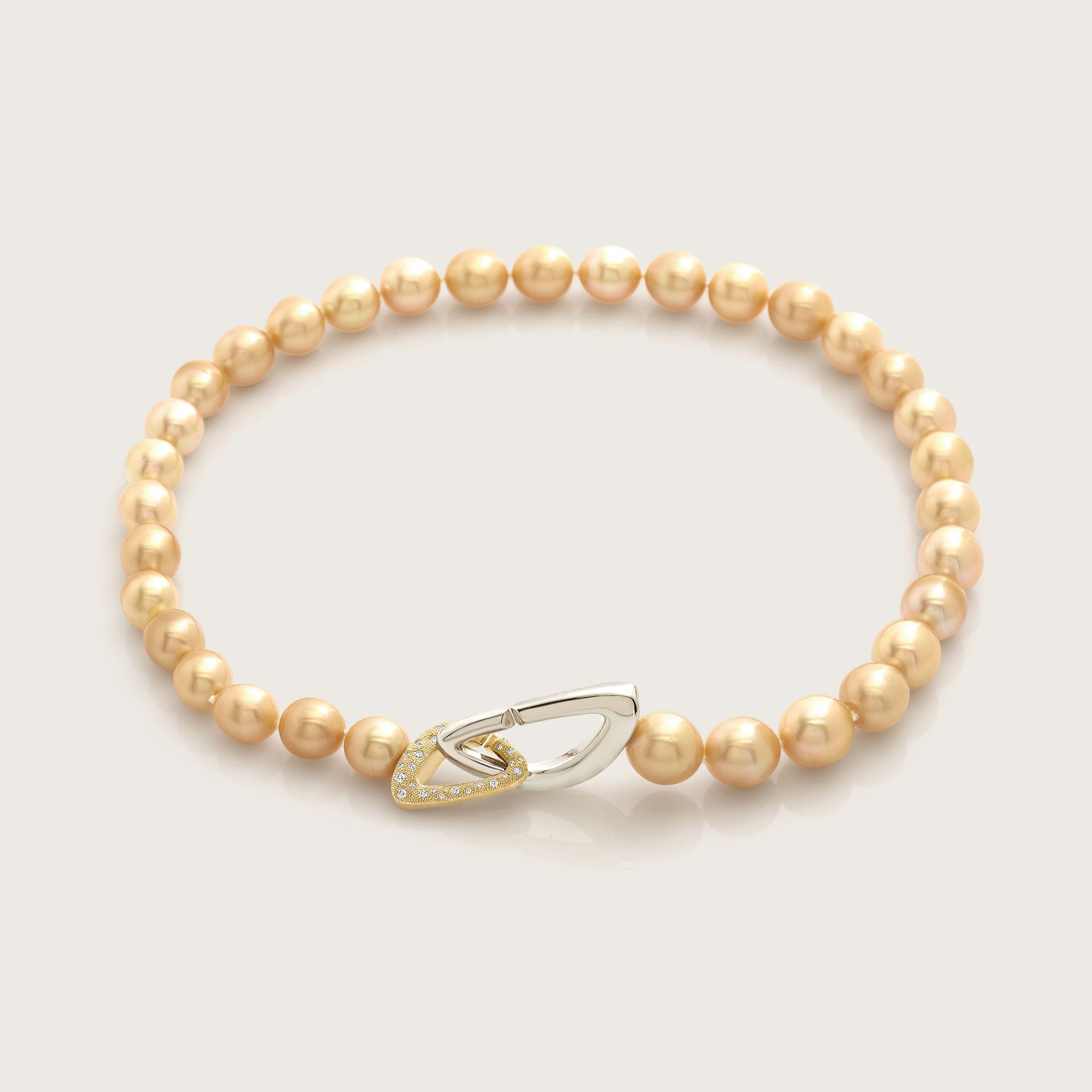 ASTRUA Collana Diva, Perle Australiane, Oro Giallo e Oro Bianco  DI698PDKT-PAUSMC12,8-15,5